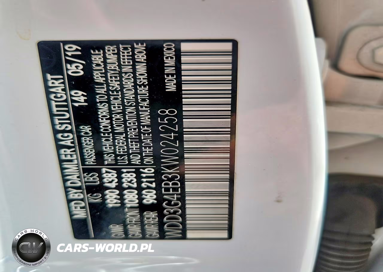2019 Mercedes-Benz A 220 VIN:WDD3G4EB3KW024258 - 12