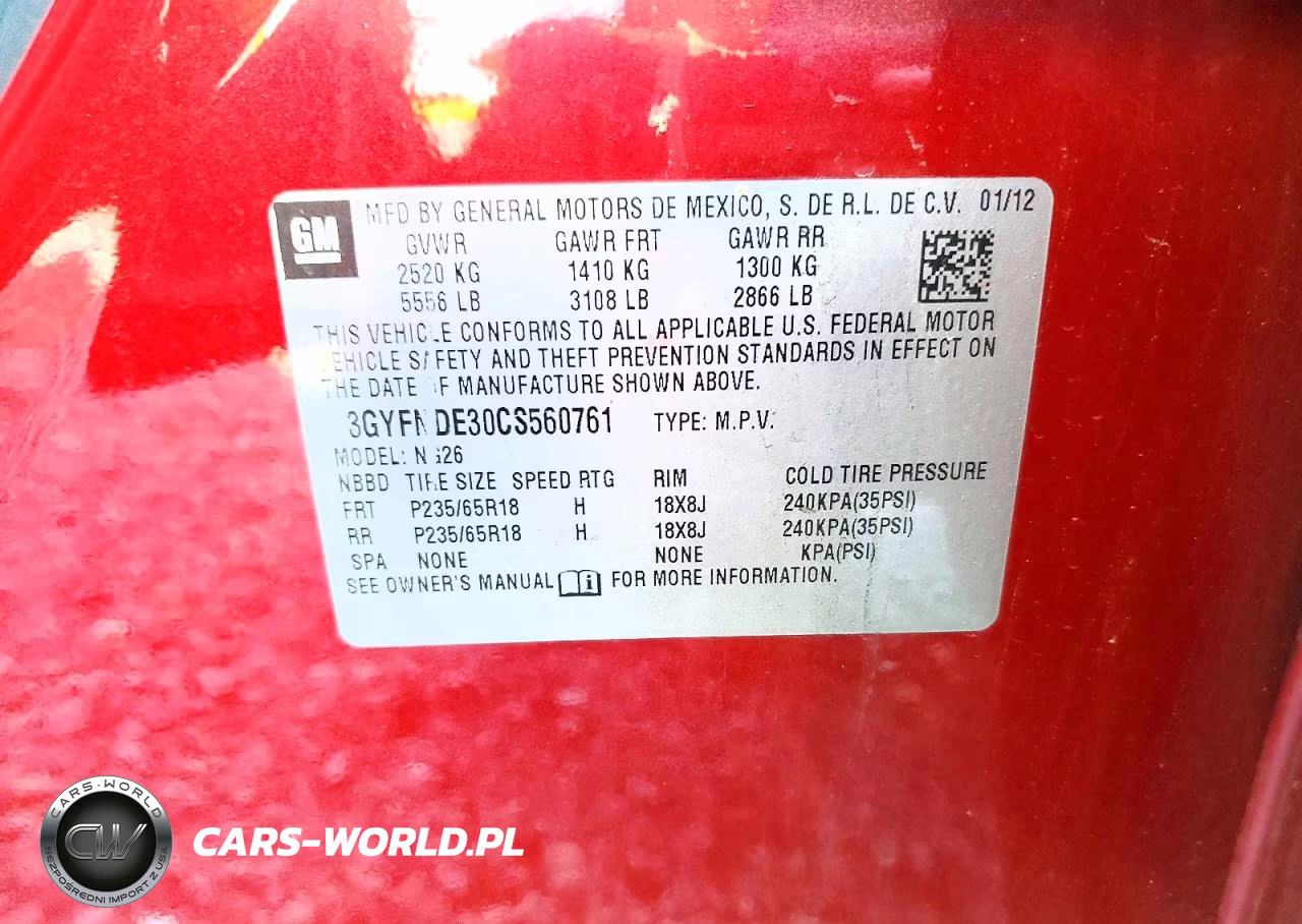 2012 Cadillac Srx Luxury Collection VIN:3GYFNDE30CS560761 - 13