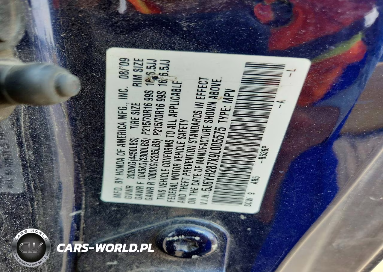 2009 Honda Element Ex VIN:5J6YH287X9L005575 - 13