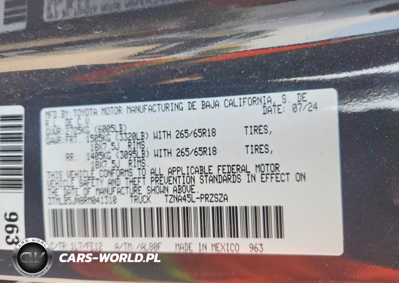 2024 Toyota Tacoma Trd Sport VIN:3TMLB5JN8RM041310 - 13