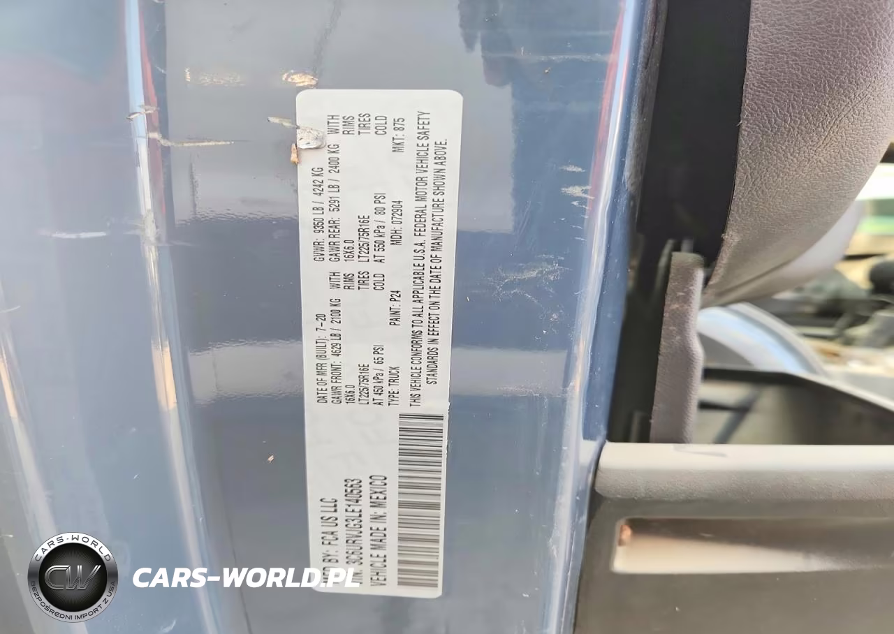 2020 Ram Promaster 3500 Delivery Van VIN:3C6URVJG3LE140563 - 13