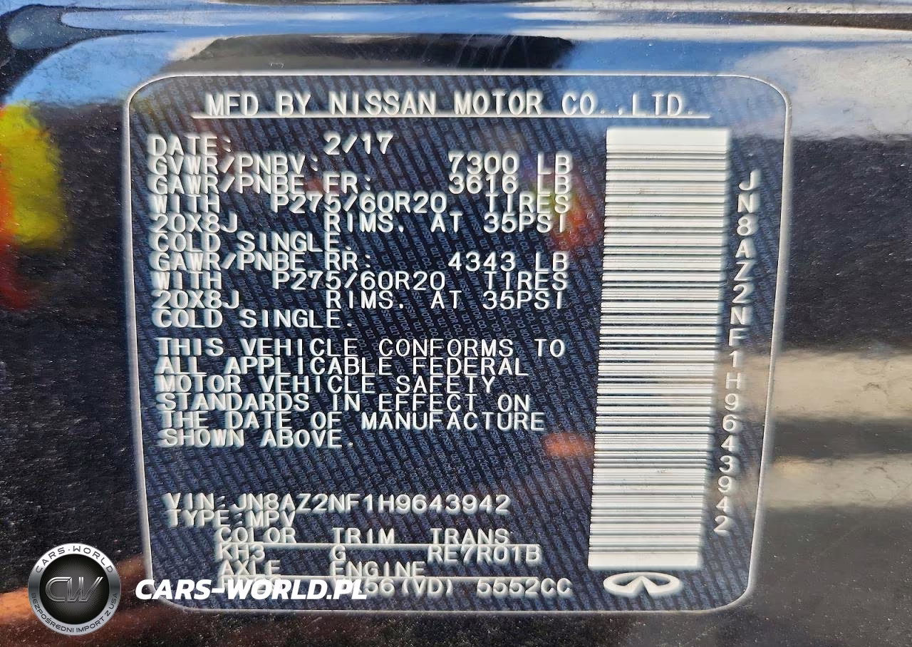 2017 Infiniti Qx80 Base VIN:JN8AZ2NF1H9643942 - 13