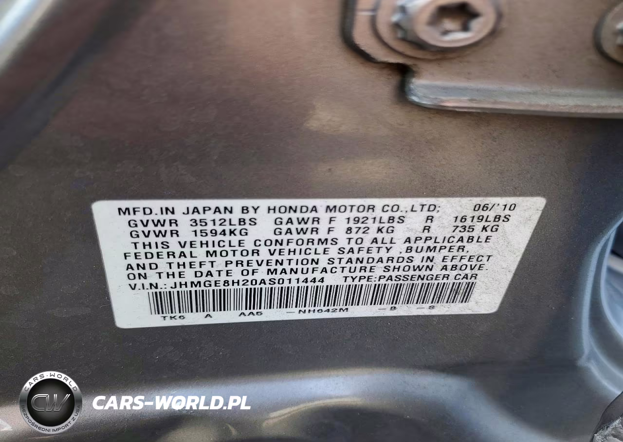 2010 Honda Fit VIN:JHMGE8H20AS011444 - 12