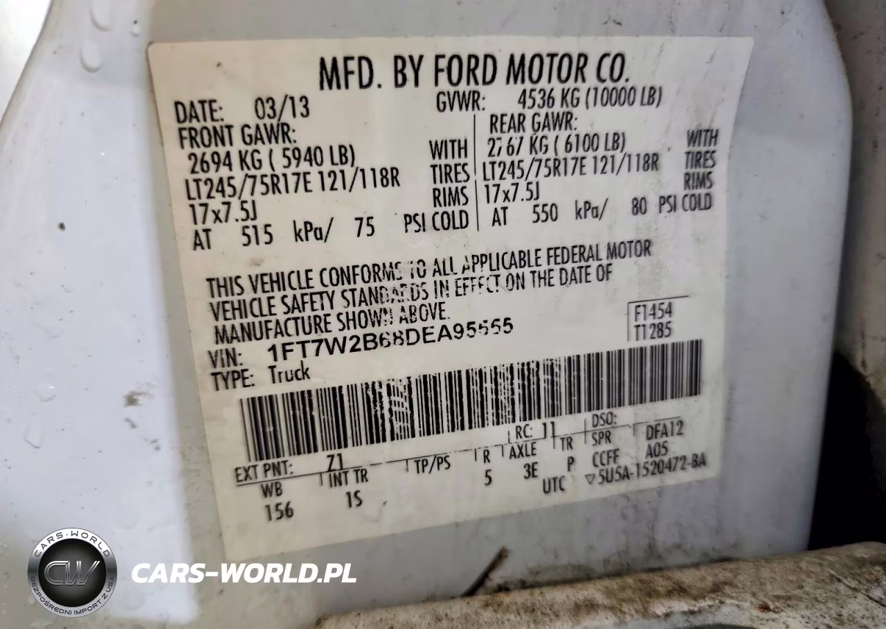 2013 Ford F250 Super Duty VIN:1FT7W2B68DEA95555 - 12