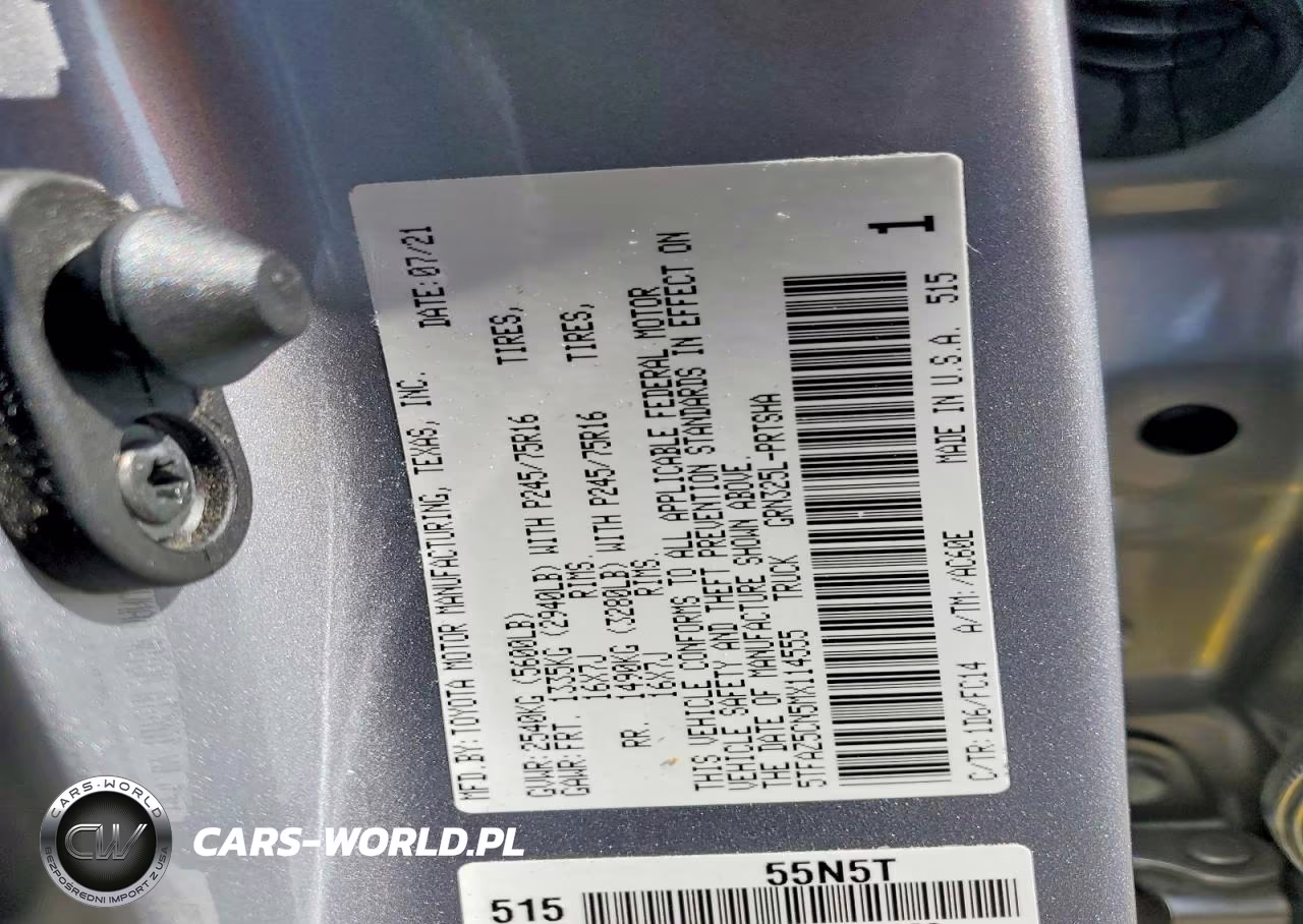 2021 Toyota Tacoma Sr5 V6 VIN:5TFAZ5CN5MX114555 - 12