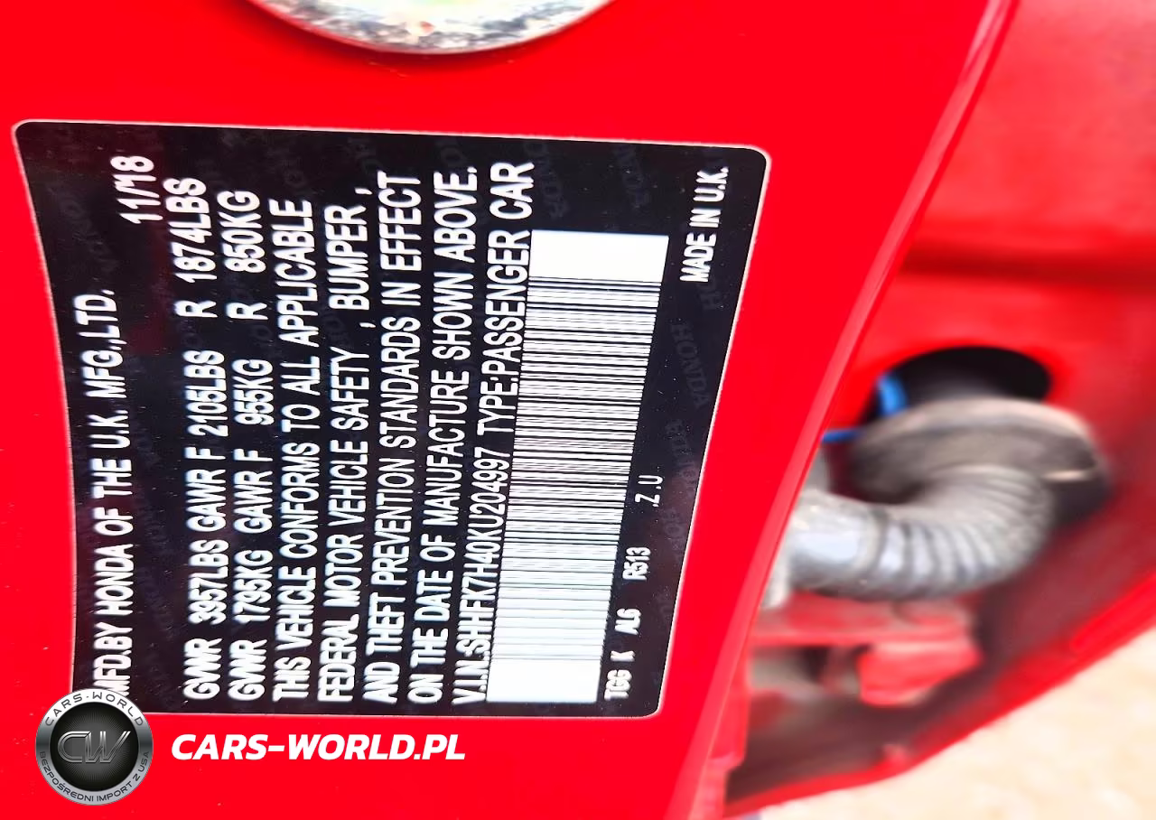 2019 Honda Civic Sport VIN:SHHFK7H40KU204997 - 14