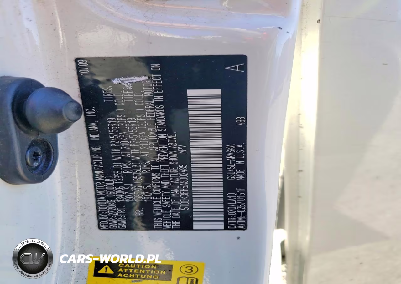 2010 Toyota Highlander Sport VIN:5TDEK3EH5AS002485 - 13