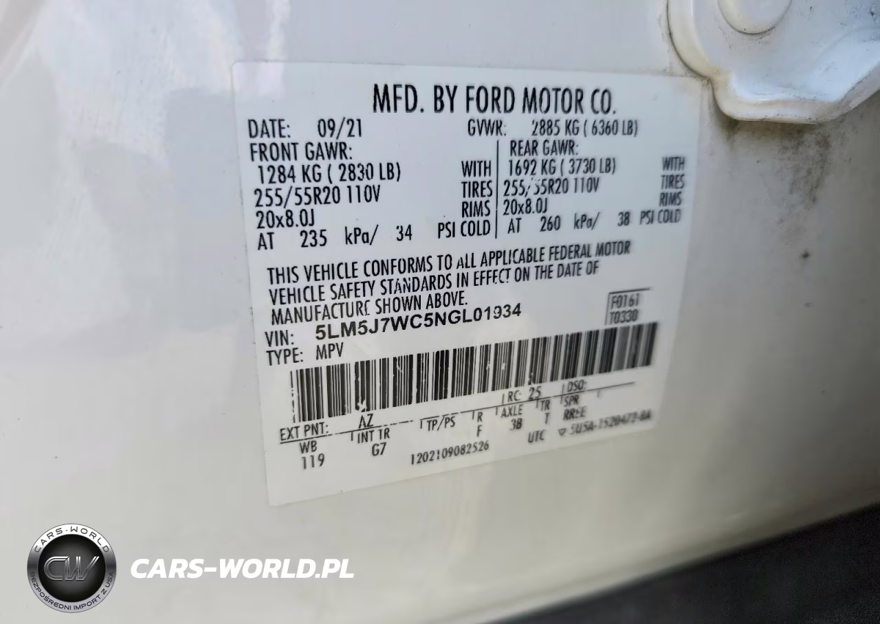 2022 Lincoln Aviator Reserve VIN:5LM5J7WC5NGL01934 - 13