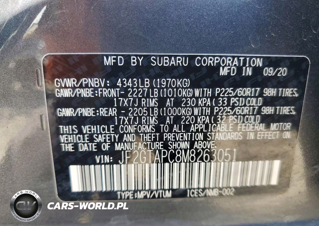 2021 Subaru Crosstrek Premium VIN:JF2GTAPC8M8263051 - 12