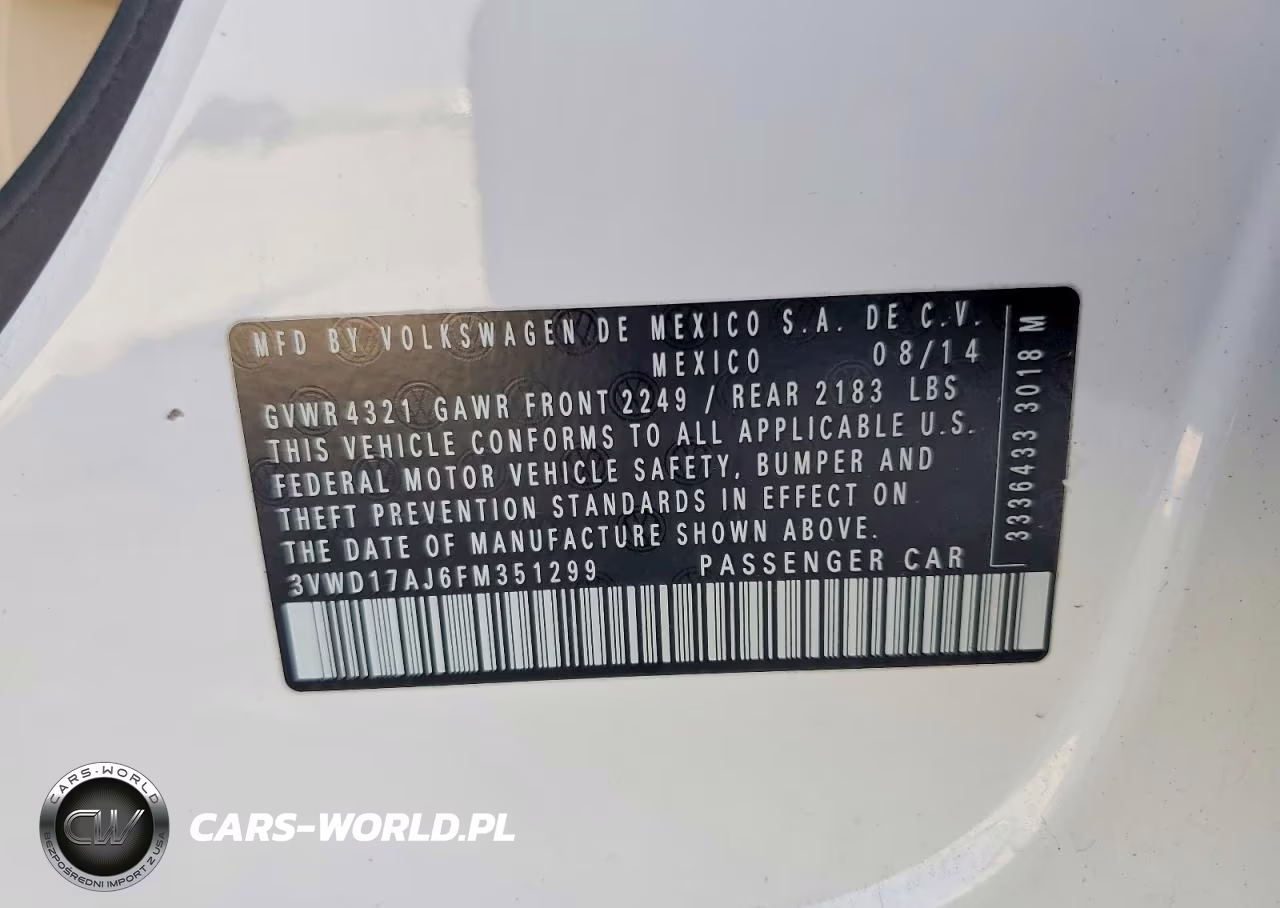 2015 Volkswagen Jetta Se VIN:3VWD17AJ6FM351299 - 13
