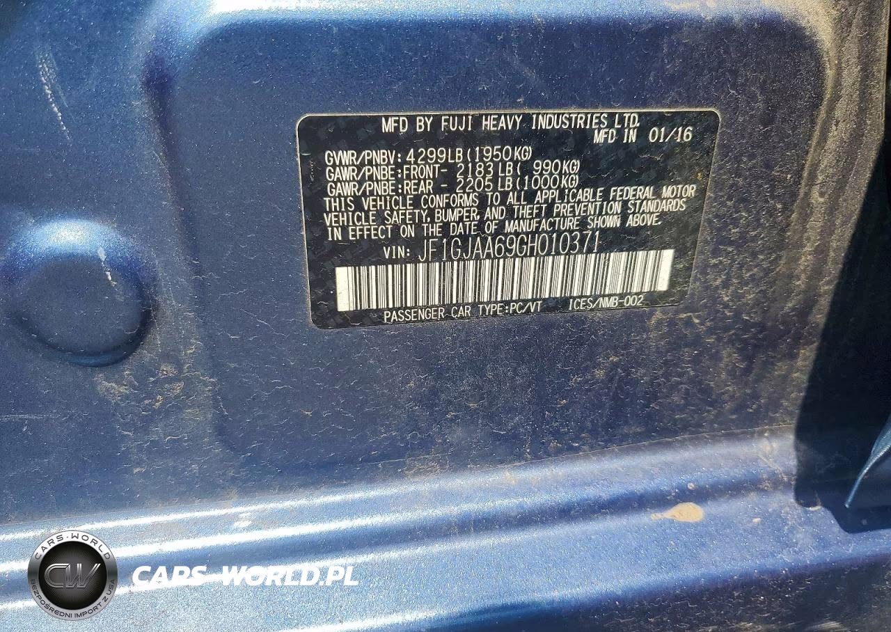 2016 Subaru Impreza L VIN:JF1GJAA69GH010371 - 13