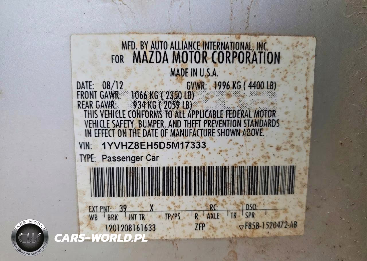 2013 Mazda 6 Touring Plus VIN:1YVHZ8EH5D5M17333 - 12