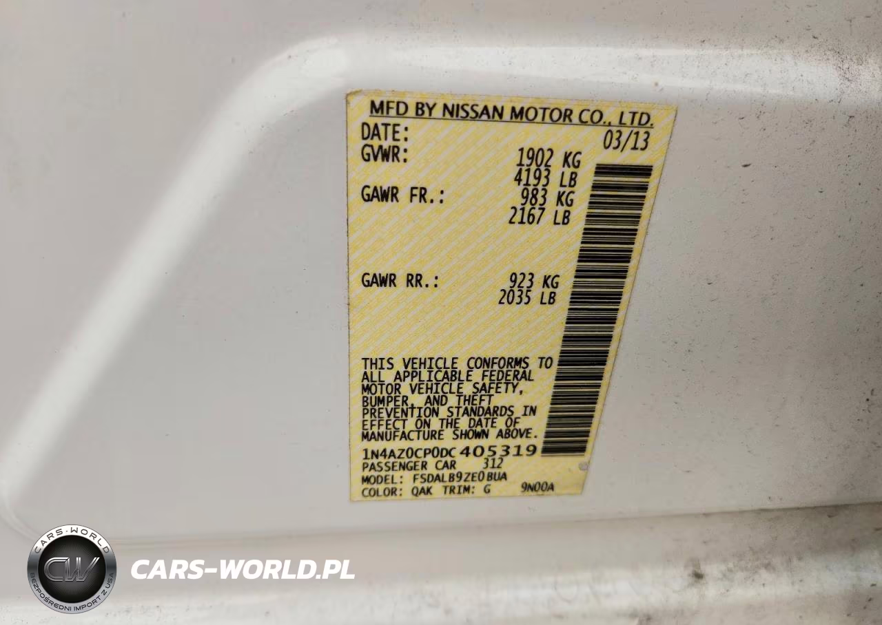 2013 Nissan Leaf S VIN:1N4AZ0CP0DC405319 - 12