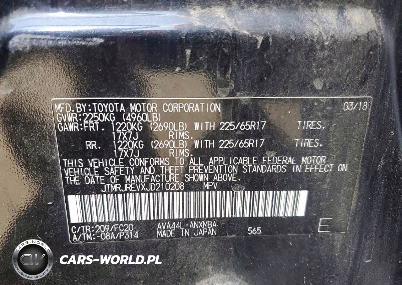 2018 Toyota Rav4 Hybrid Xle VIN:JTMRJREVXJD210208 - 13