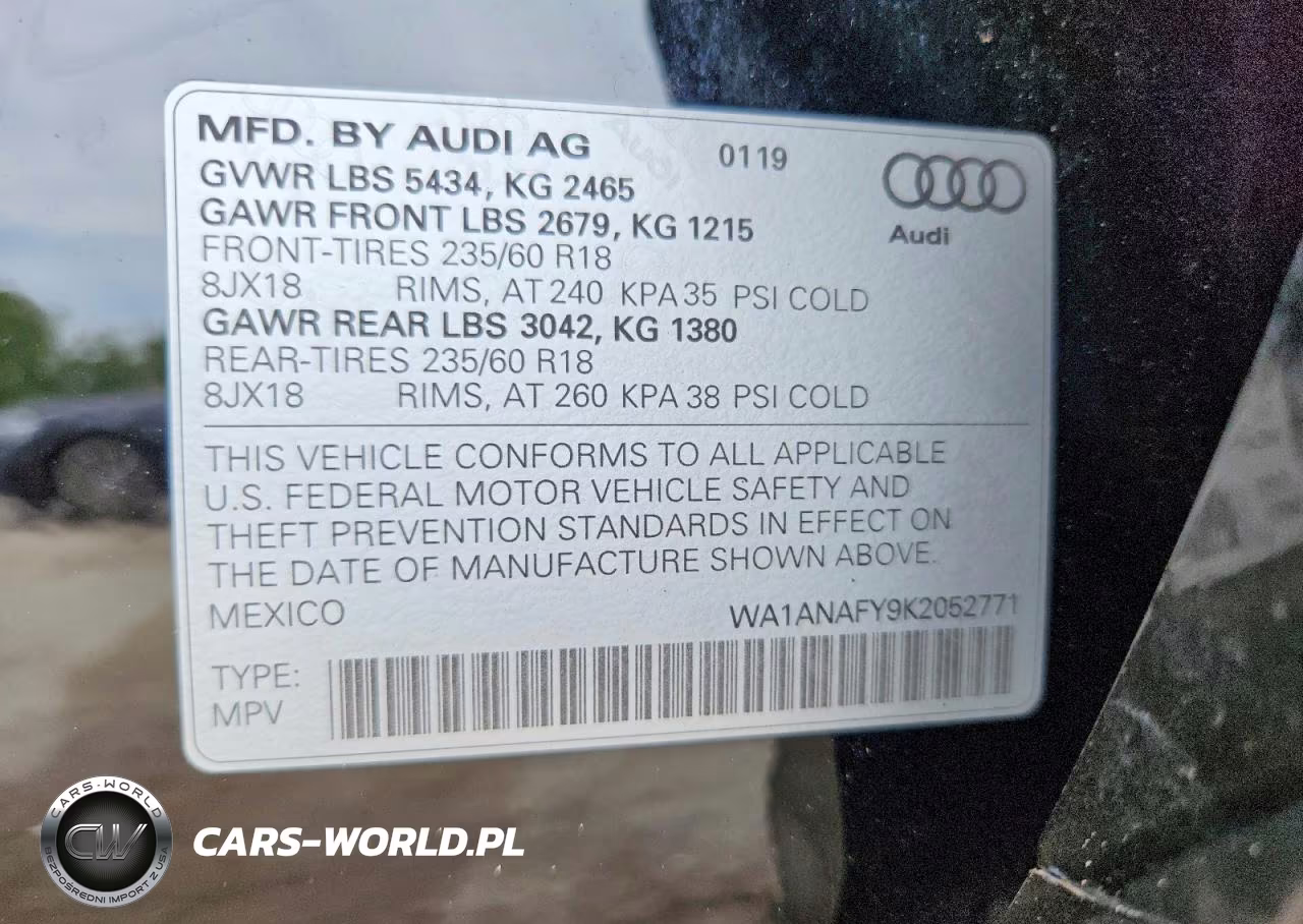 2019 Audi Q5 Premium VIN:WA1ANAFY9K2052771 - 14