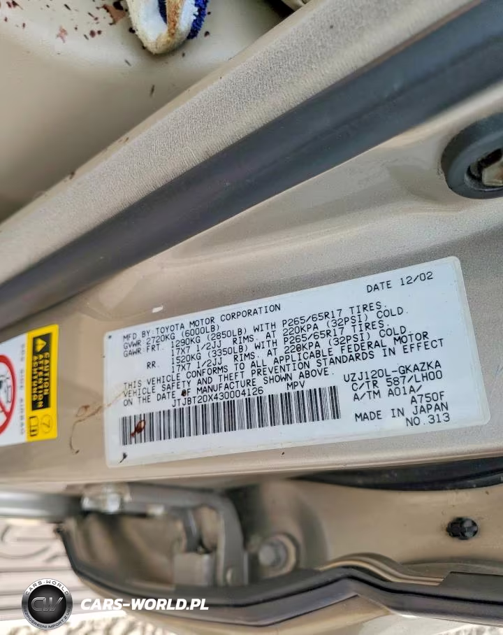 2003 Lexus Gx 470 VIN:JTJBT20X430004126 - 13