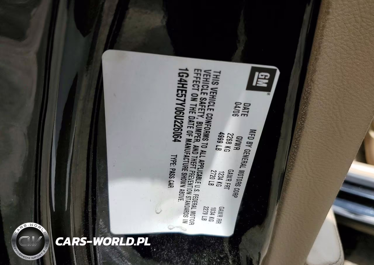 2006 Buick Lucerne Cxs VIN:1G4HE57Y06U226064 - 12