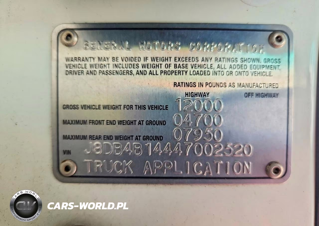 2004 GMC W3500 W35042 VIN:J8DB4B14447002520 - 13
