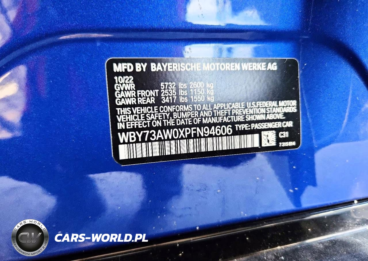 2023 BMW I4 Edrive 40 VIN:WBY73AW0XPFN94606 - 12
