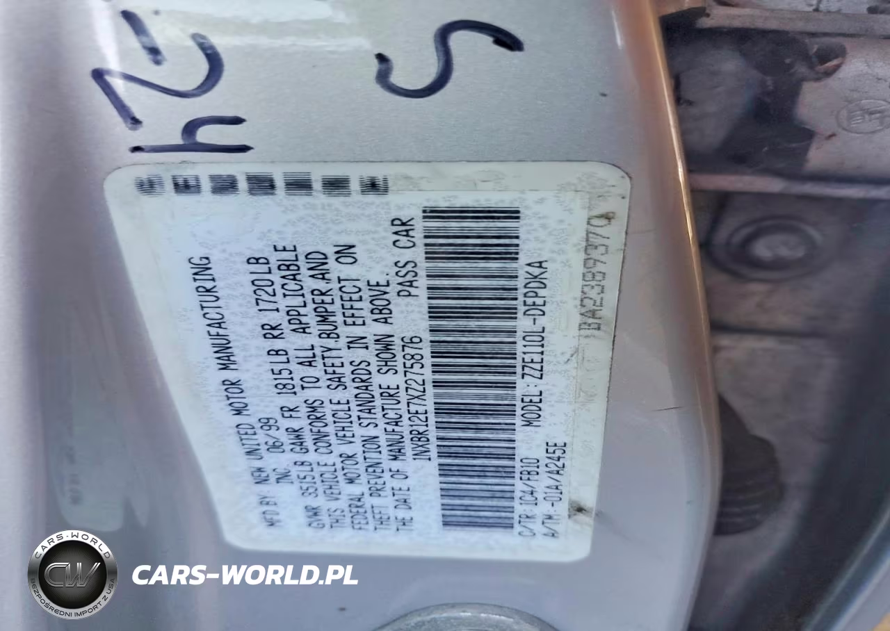 1999 Toyota Corolla Ve VIN:1NXBR12E7XZ275876 - 12
