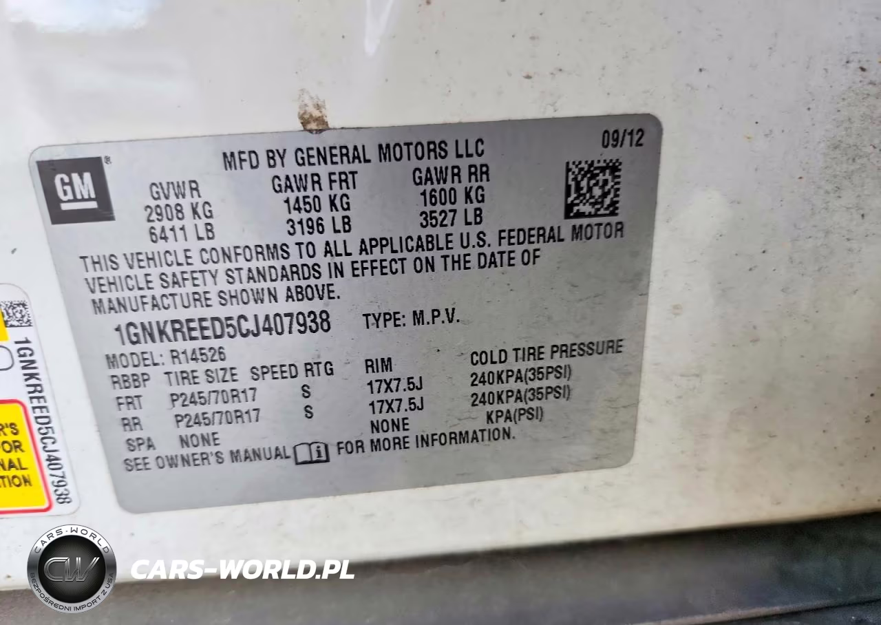2012 Chevrolet Traverse Ls VIN:1GNKREED5CJ407938 - 14