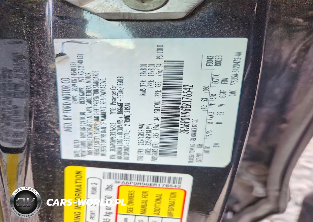 2014 Ford Fusion Se VIN:3FA6P0H96ER176542 - 12