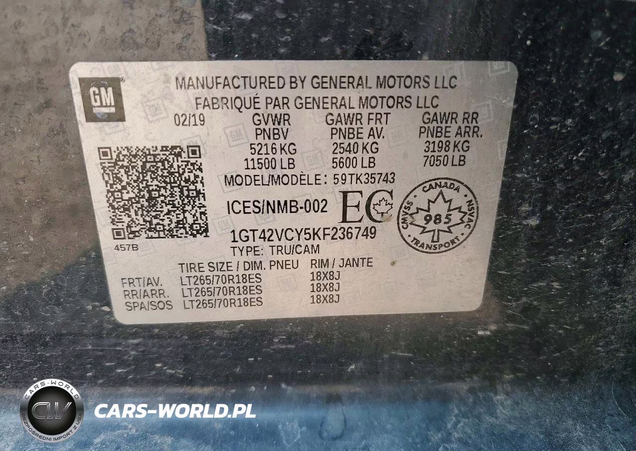 2019 GMC Sierra K3500 Slt VIN:1GT42VCY5KF236749 - 12