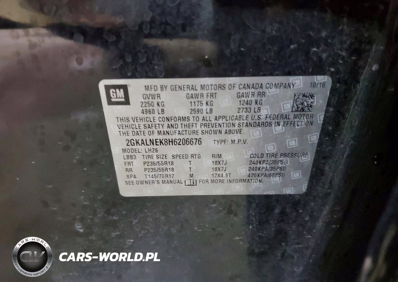 2017 GMC Terrain Sle VIN:2GKALNEK8H6206676 - 14