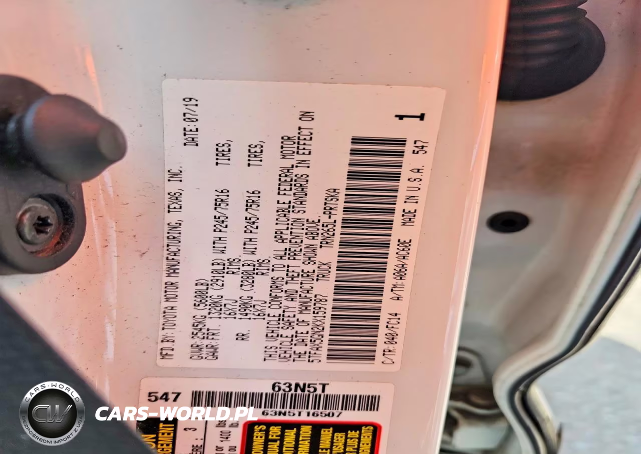 2019 Toyota Tacoma Sr VIN:5TFAX5GN2KX159787 - 13