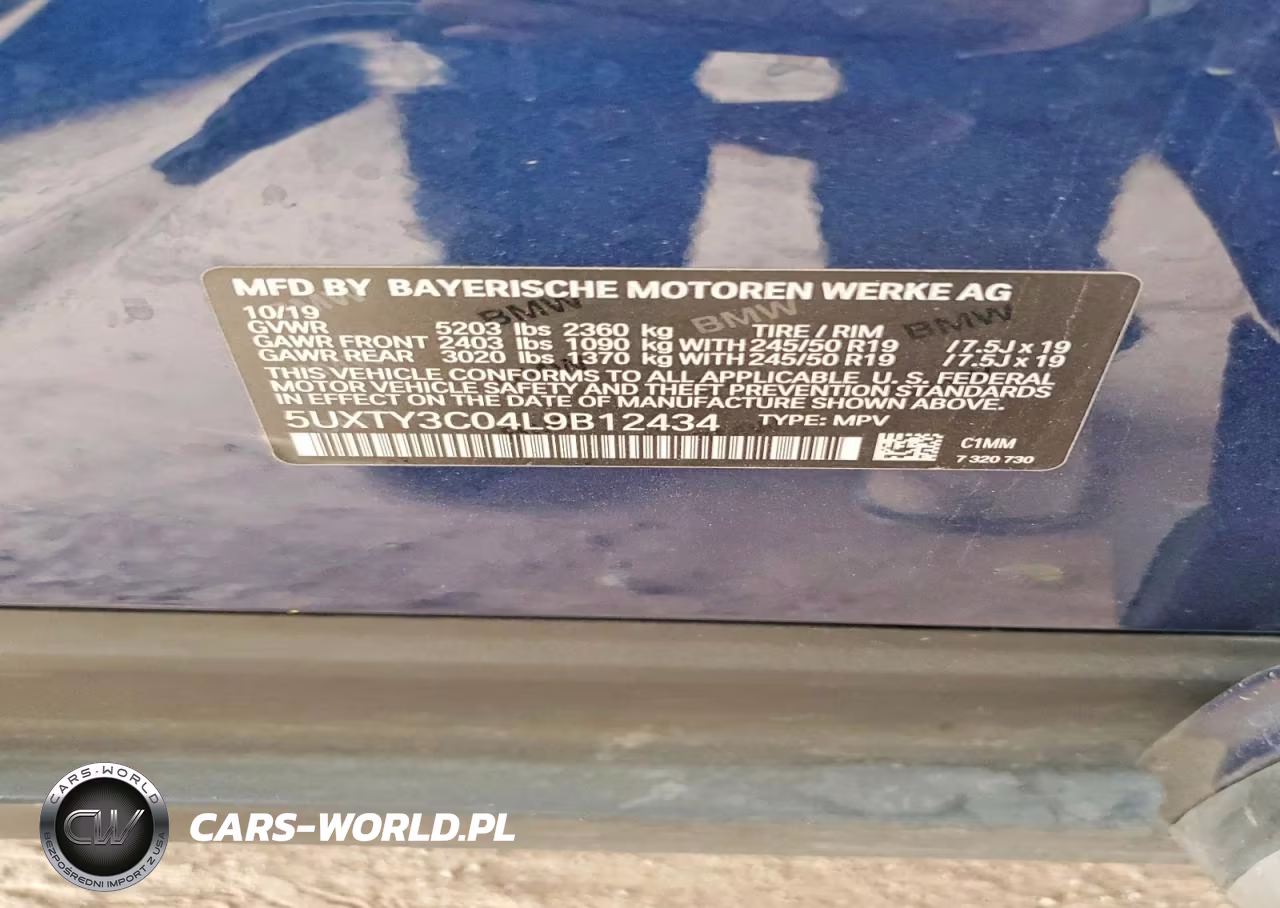 2020 BMW X3 Sdrive30I VIN:5UXTY3C04L9B12434 - 13