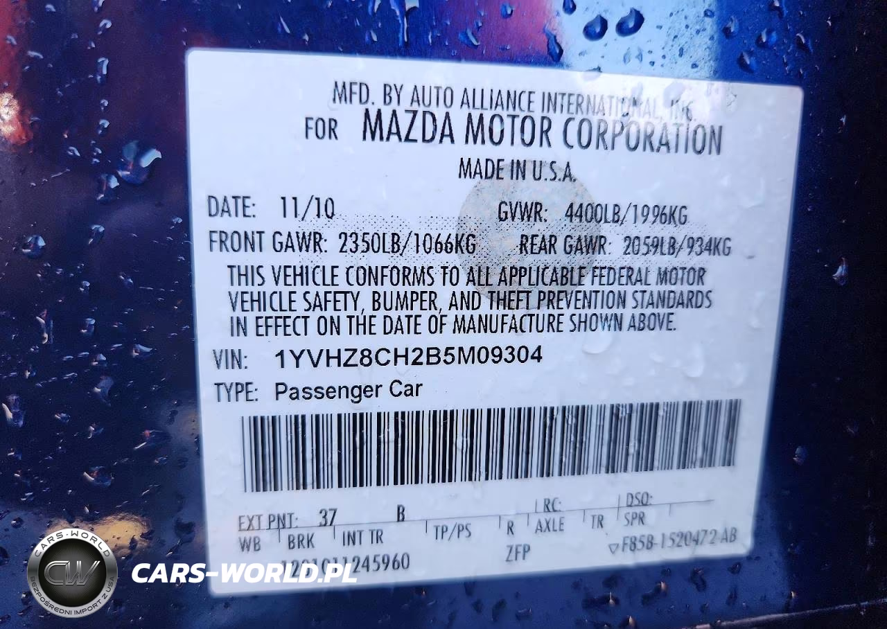 2011 Mazda 6 I VIN:1YVHZ8CH2B5M09304 - 12