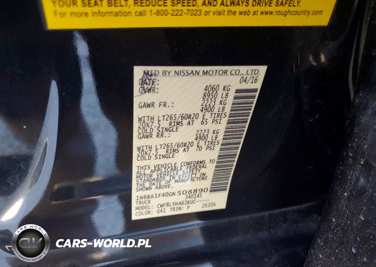 2016 Nissan Titan Xd Platinum Reserve VIN:1N6BA1F40GN508890 - 13