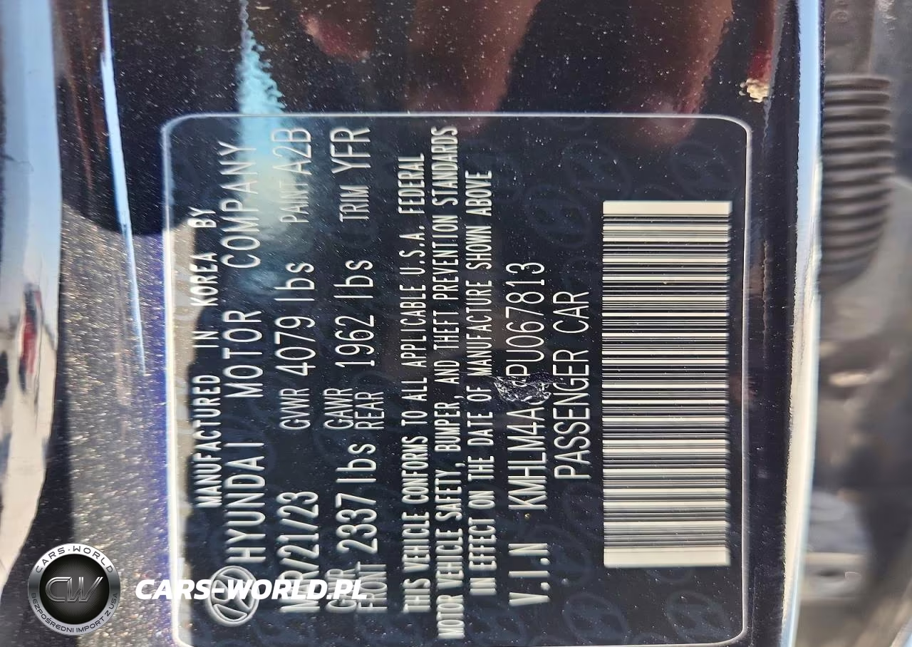 2023 Hyundai Elantra Blue VIN:KMHLM4AJ2PU067813 - 13