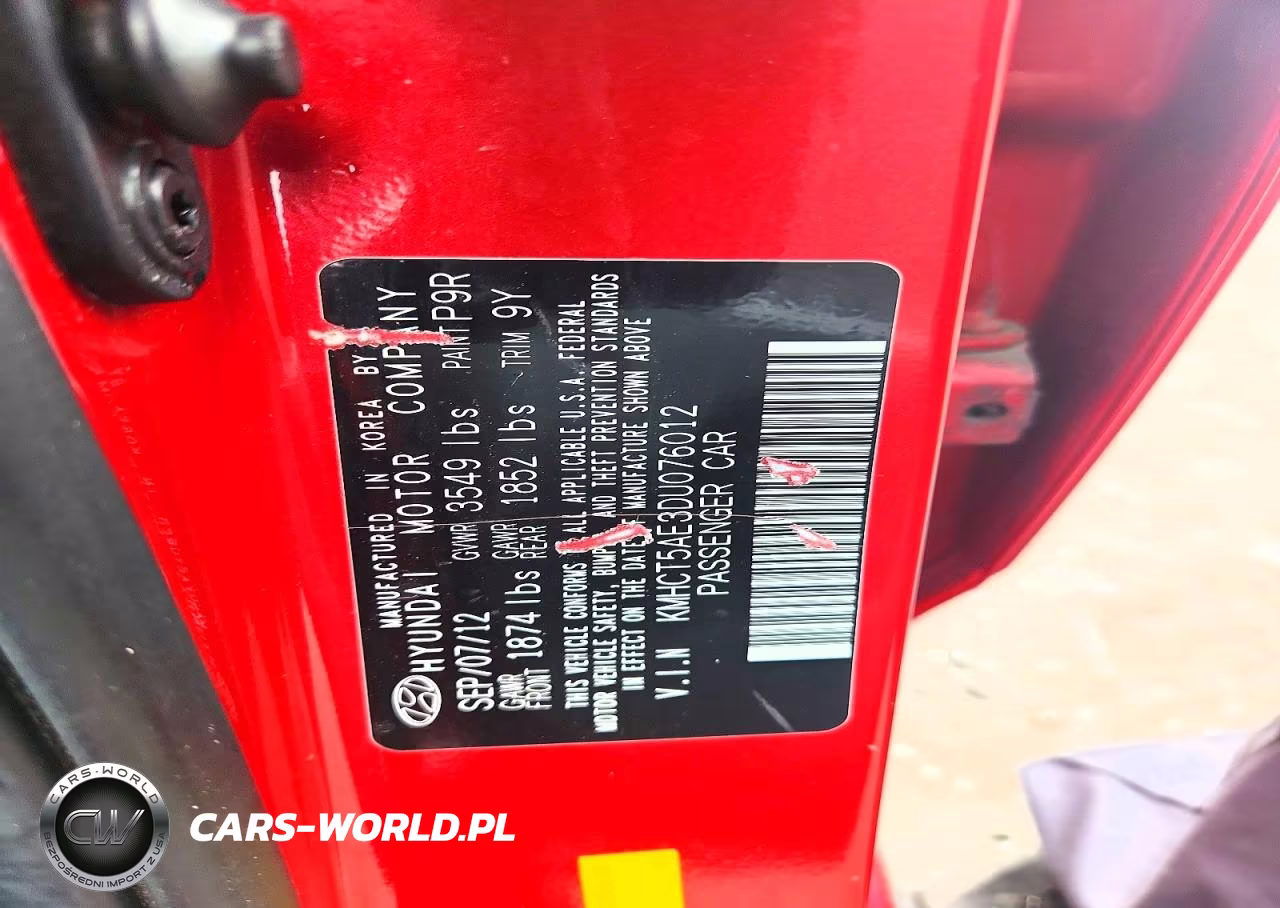 2013 Hyundai Accent Gs VIN:KMHCT5AE3DU076012 - 12