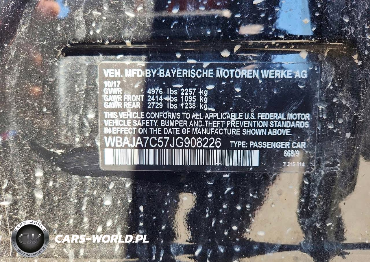 2018 BMW 530 Xi VIN:WBAJA7C57JG908226 - 12