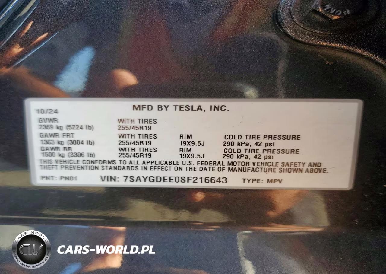 2025 Tesla Model Y VIN:7SAYGDEE0SF216643 - 12