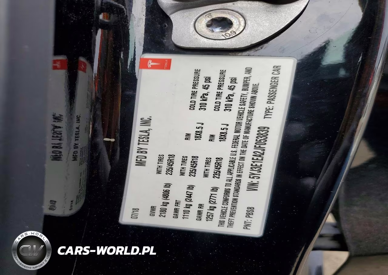 2018 Tesla Model 3 VIN:5YJ3E1EA2JF053839 - 12