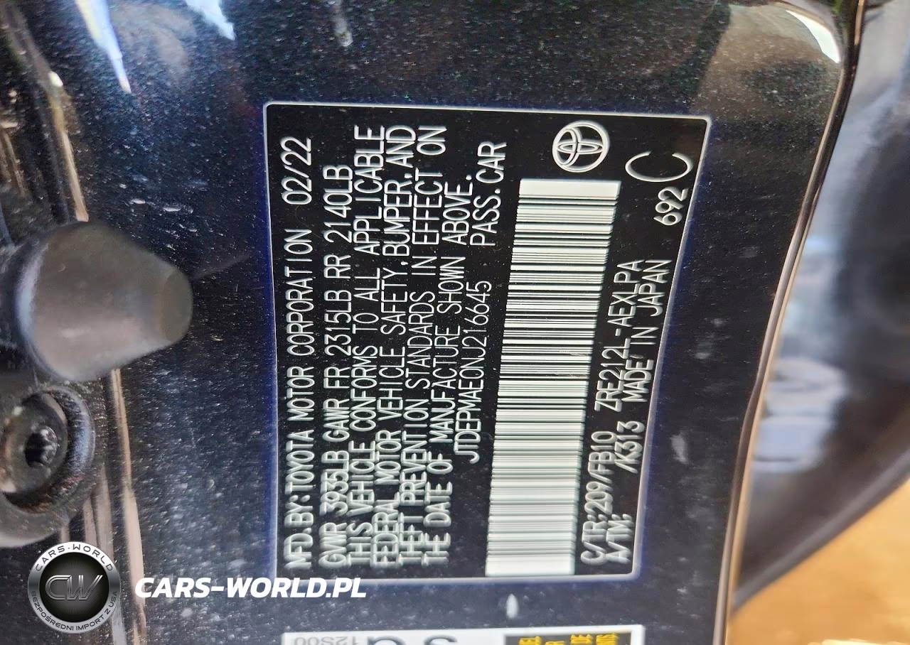 2022 Toyota Corolla Le VIN:JTDEPMAE0NJ216645 - 12