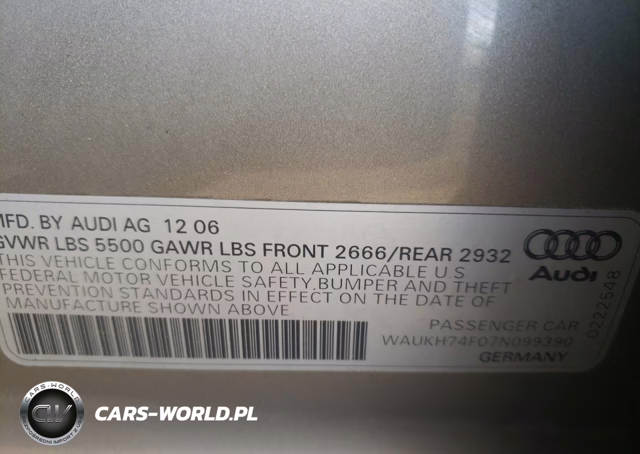 2007 Audi A6 Avant Quattro VIN:WAUKH74F07N099390 - 12