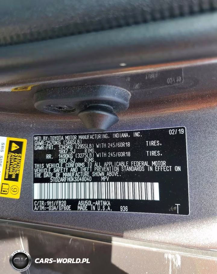 2019 Toyota Highlander Le VIN:5TDZARFH0KS048040 - 13