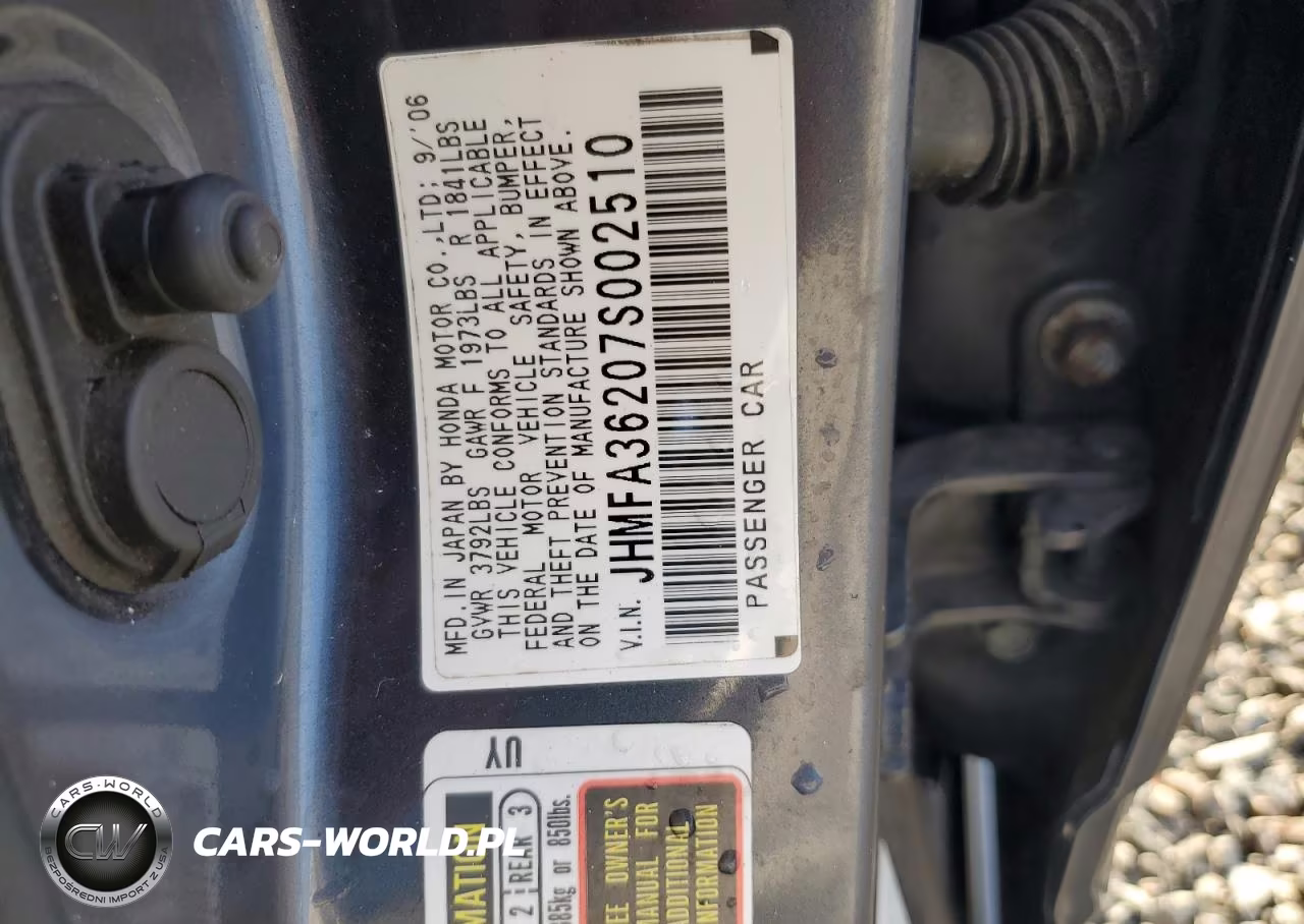 2007 Honda Civic Hybrid VIN:JHMFA36207S002510 - 12