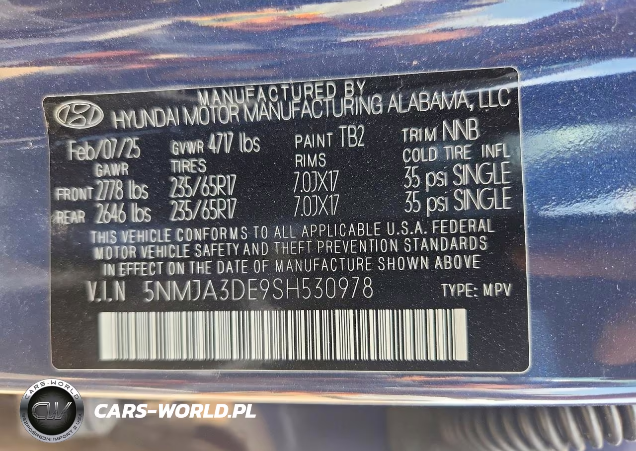 2025 Hyundai Tucson Se VIN:5NMJA3DE9SH530978 - 13