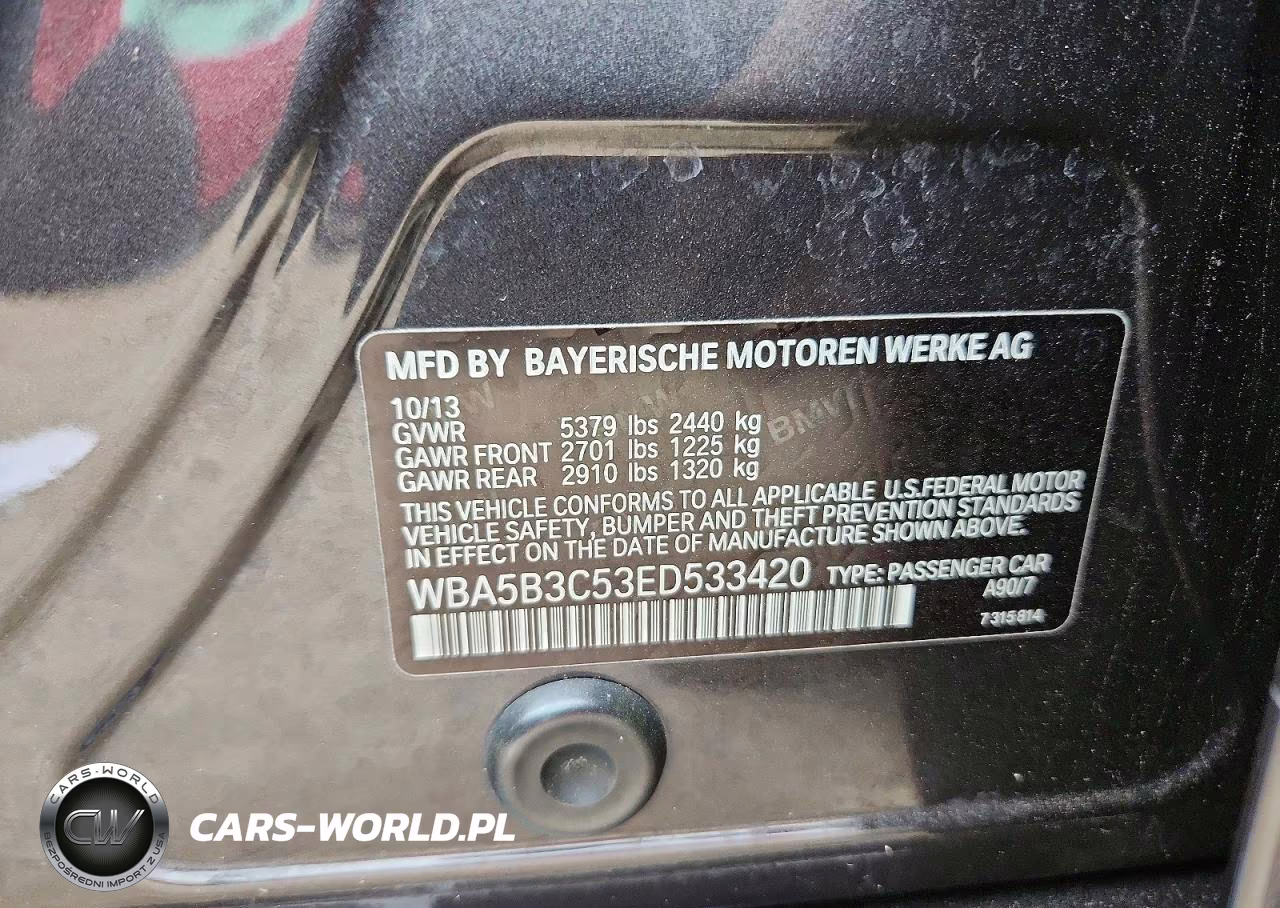 2014 BMW 535 Xi VIN:WBA5B3C53ED533420 - 12