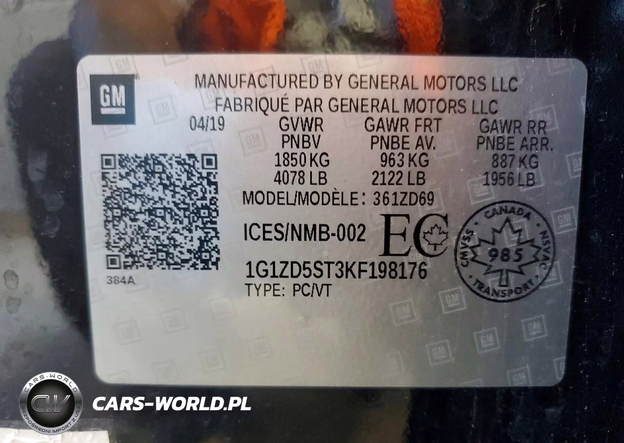 2019 Chevrolet Malibu Lt VIN:1G1ZD5ST3KF198176 - 12