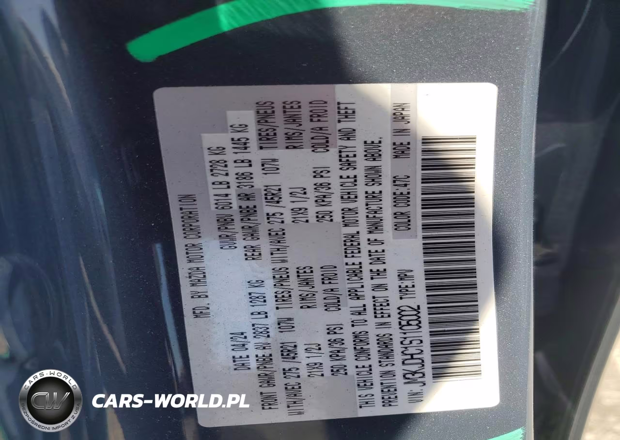 2025 Mazda Cx-70 Premium VIN:JM3KJDHC1S1105002 - 14