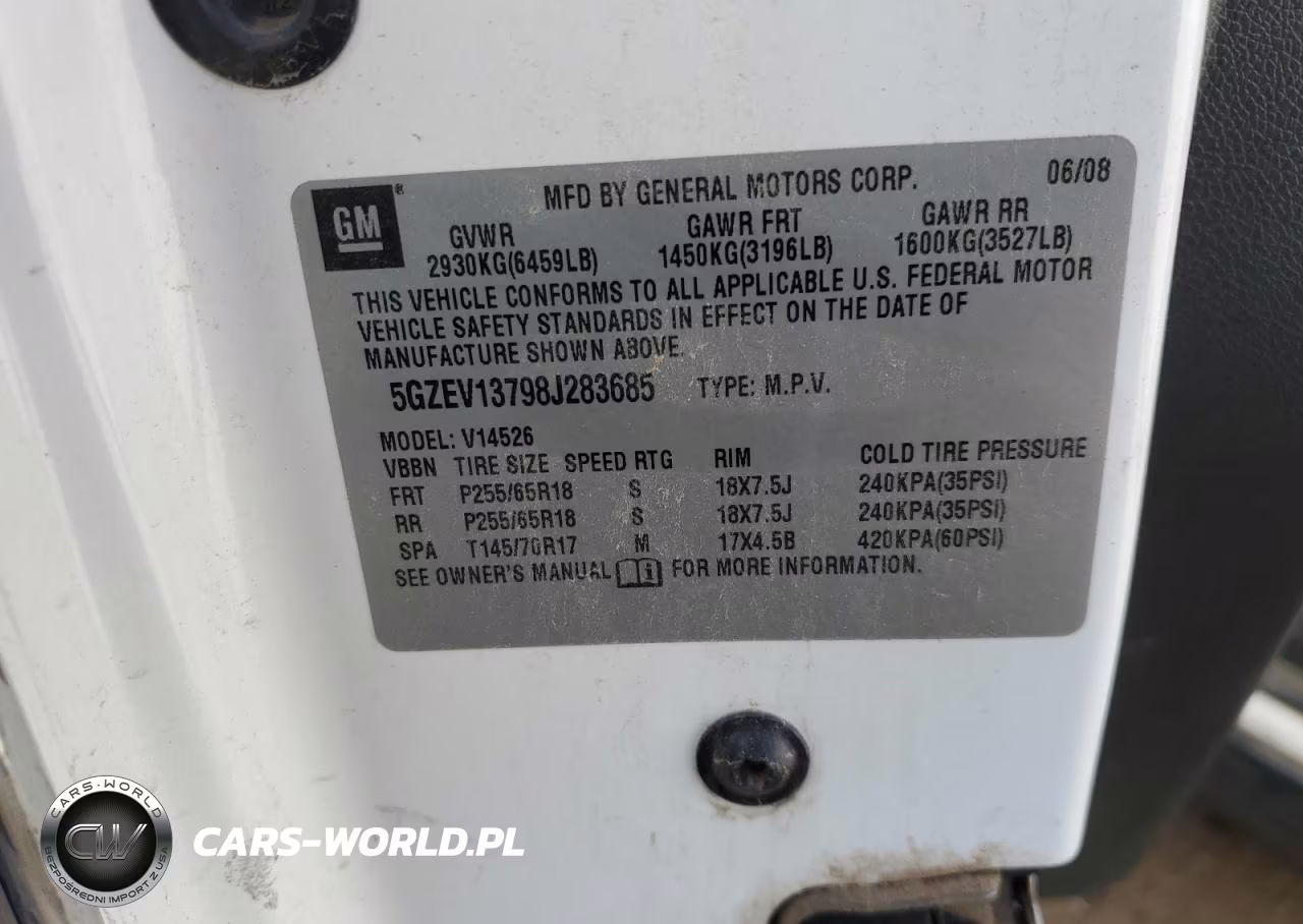 2008 Saturn Outlook Xe VIN:5GZEV13798J283685 - 13