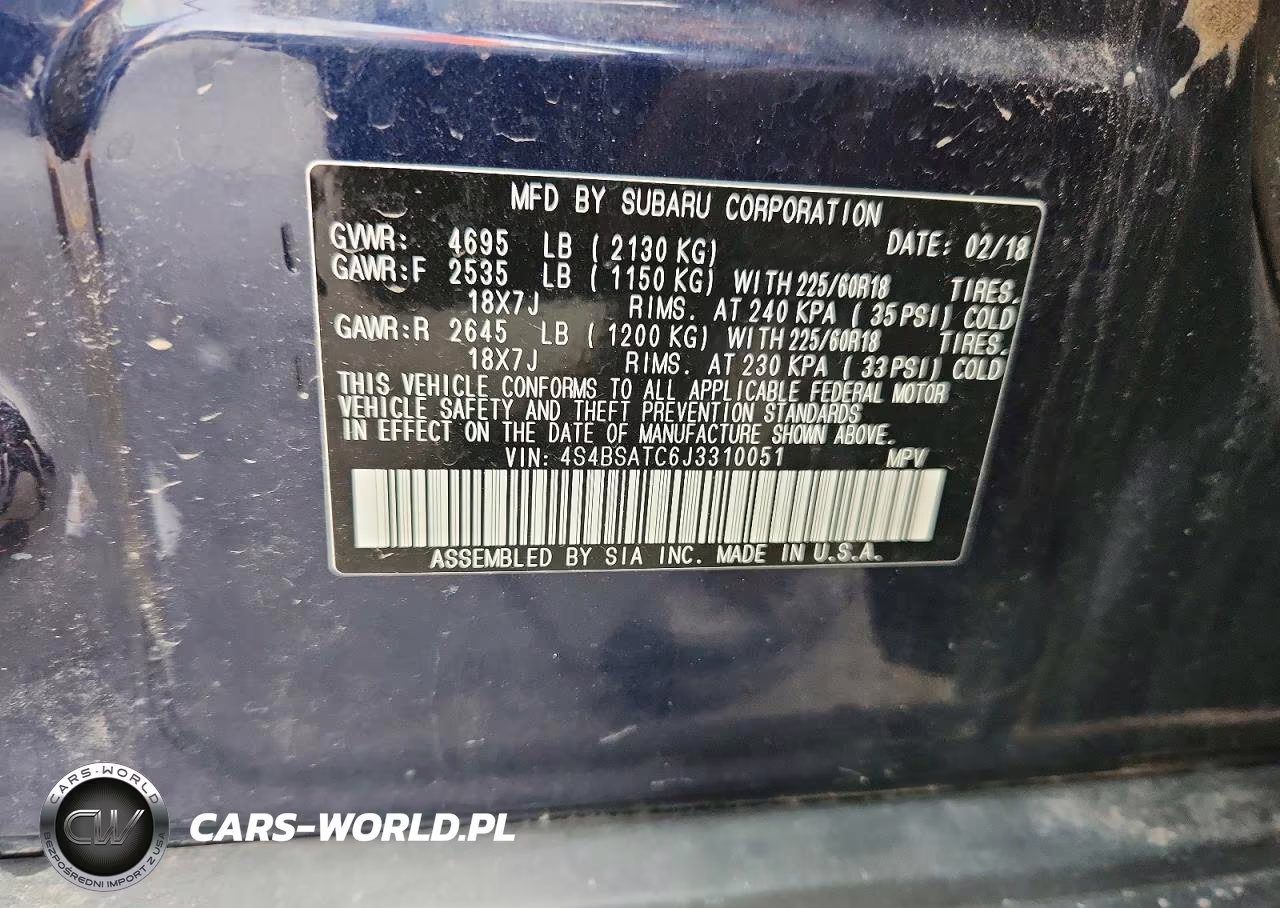 2018 Subaru Outback Touring VIN:4S4BSATC6J3310051 - 13