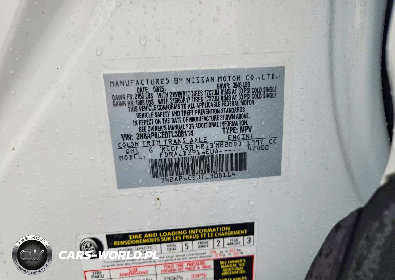 2026 Nissan Kicks Sv VIN:3N8AP6CE0TL308114 - 13
