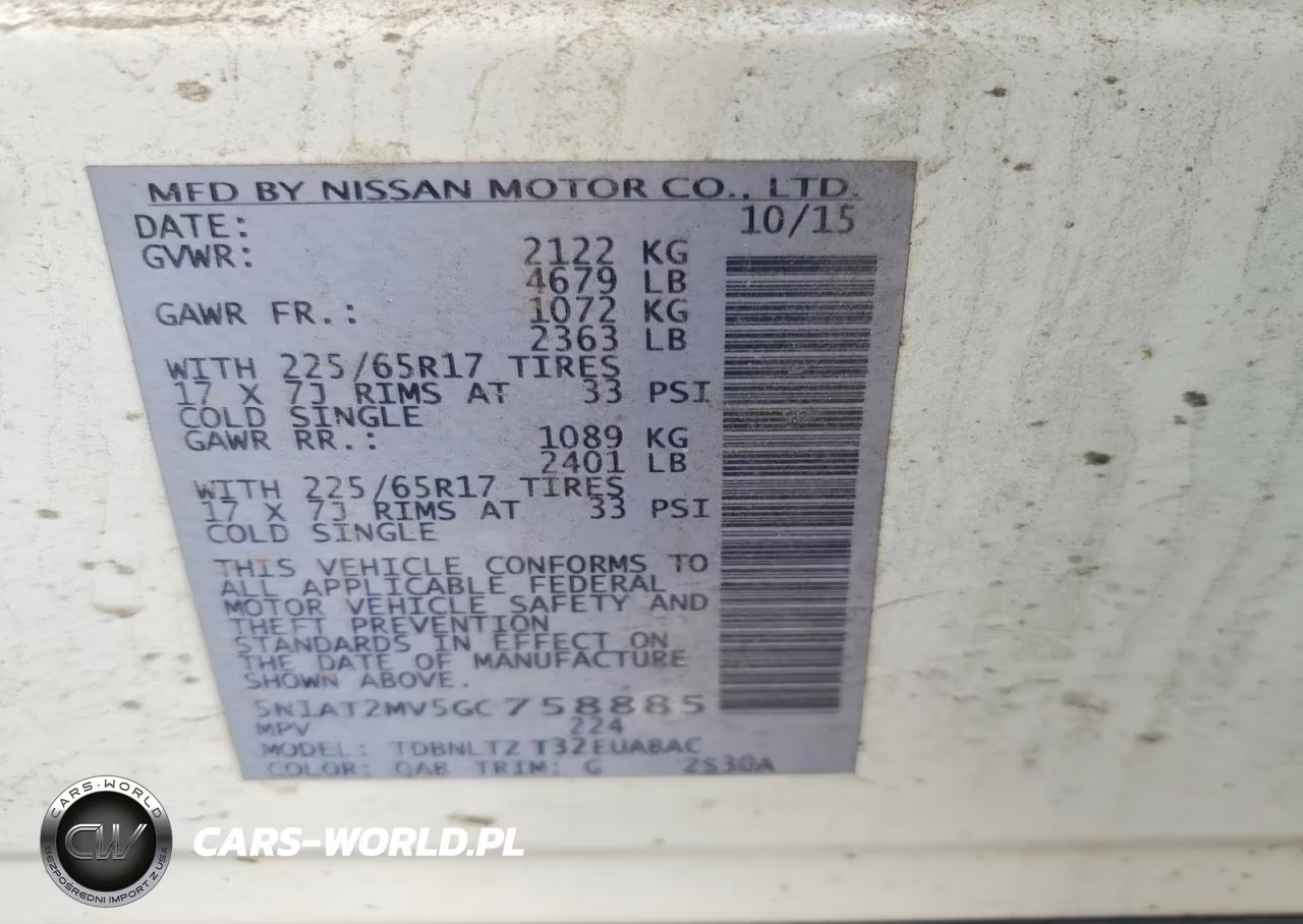 2016 Nissan Rogue Sv VIN:5N1AT2MV5GC758885 - 13