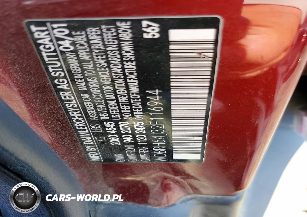 2002 Mercedes-Benz C 320 VIN:WDBRH64J32F116944 - 12
